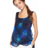 Blusa Nueva Desigual S Azul Capas Mandalas