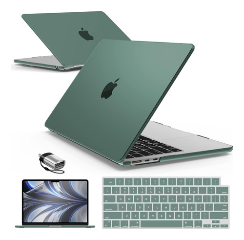 Funda Ibenzer Para Macbook Air 13 M2 + C/teclado Gris Verd