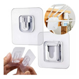 Pack X4 Colgador Autoadhesivo Macho Hembra Para Baño Cocina