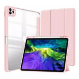 Carcasa iPad Air 10.9 Y 11 Pro Ranura Lapiz Protector Rosada