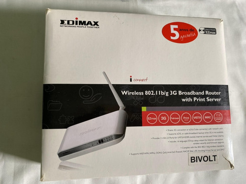 Roteador Wireless Edimax 3g Com Modem Desbloqueado