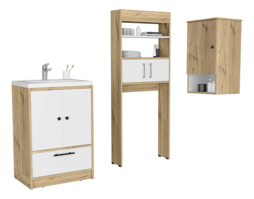 Mueble Lavam + Mueble Optimiz + Mueble Boti - Duna / Blanco