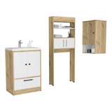 Mueble Lavam + Mueble Optimiz + Mueble Boti - Duna / Blanco