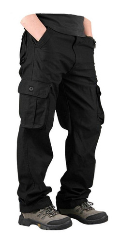 Pantalon Hombre Cargo Gabardina Costura Reforzada Trabajo