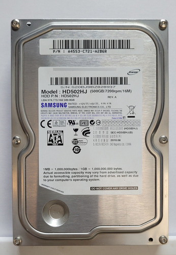 Disco Rigido Samsung 500gb Hd502hj 