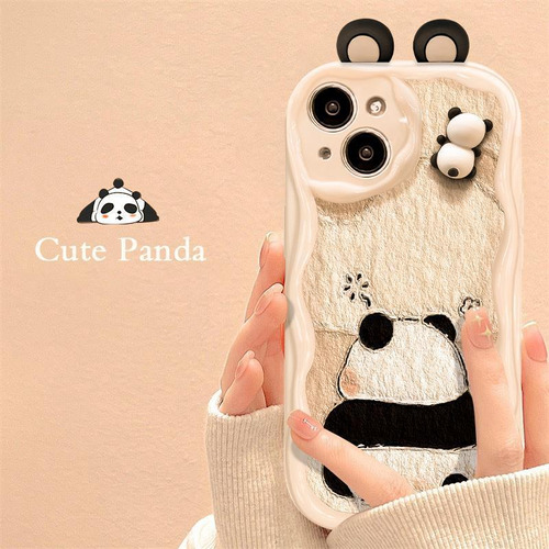 Funda Protectora Para Teléfono Panda Stereoscopic Doll A