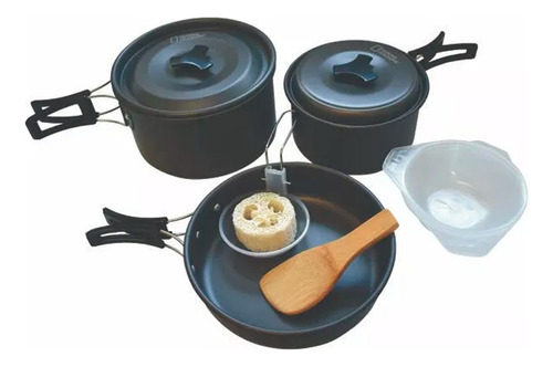 Marmita Camping Nat Geo 4 Personas Aluminio Set Cocina P°