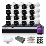 Kit 16 Câmeras Intelbras Full Hd 1080p 1220b + 4tb Dvr3116