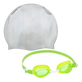 Kit Antiparras 3+ Regulable + Gorra Natacion Silicona Pileta