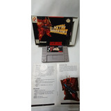 Metal Warriors Snes . Caixa E Manual E Berço Original.