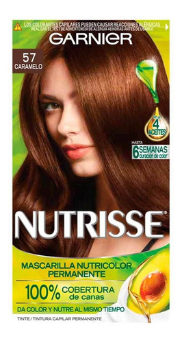 Tinte De Cabello Garnier Nutrisse 57 Caramelo 1 Pieza