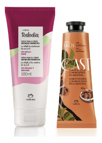 Kit Tododia Uva Rosa E Romã Hidratante + Creme Mãos Castanha