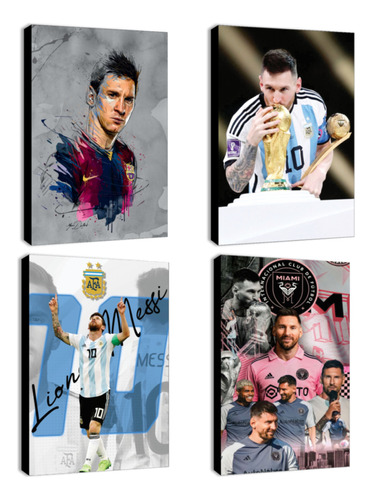 Cuadros Decorativos Modernos Para Sala Fútbol Lionel Messi 4