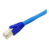 Cabo De Rede Cat6a Blindado F/utp Azul 03 Metros Montado