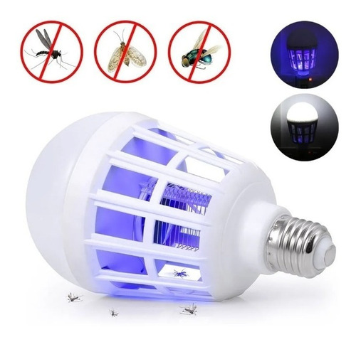 Bombillo Mata Insectos Zancudos Luz Led Sin Químicos 