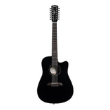 Guitarra Electro Acustica 12 Cuerdas Black/gloss Ad6012cebk 