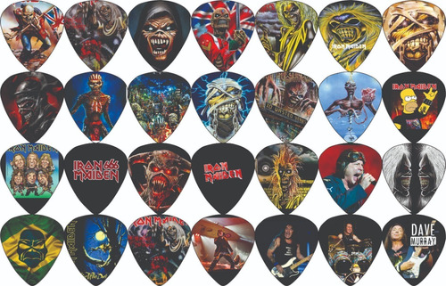28 Palhetas Banda  Iron Maiden Personalizadas Rock 