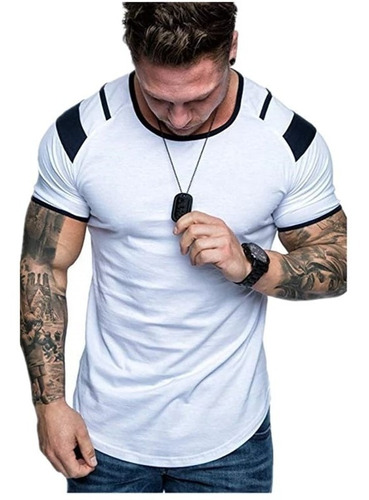 Remera Hombre Manga Corta Con Recortes