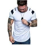 Remera Hombre Manga Corta Con Recortes