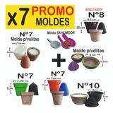 X7 Moldes 3d P/hacer Maceta Cemento O Yeso Velas Souvenirs!