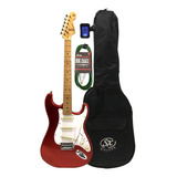 Guitarra Eléctrica Sx Stratocaster + Funda Afinador Correa 