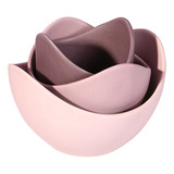 Set De Cuencos De Almacenamiento Decor Lotus, 3 Unidades