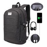 Mochila Urbana Con Porta Notebook Gadnic Antirrobo 30lts 