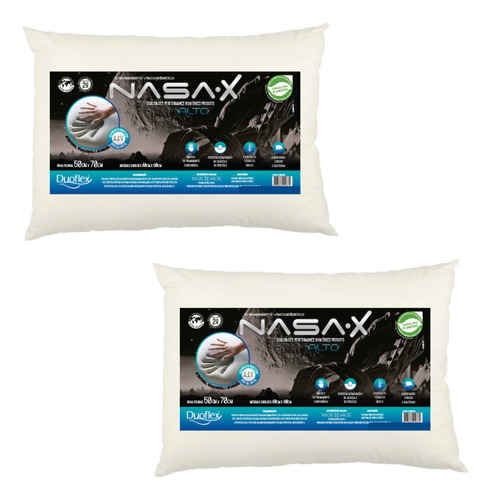 Kit 2 Travesseiros Nasa-x Alto - Duoflex