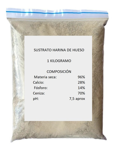 Sustrato Harina De Hueso 1 Kilo Cultivo Jardín