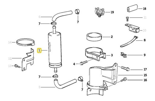 Filtro De Gasolina  Bmw 270038 M20 M30 M50 325i 325i Foto 3