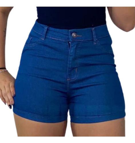 Shorts Jeans Feminino Hot Pants Empina Bumbum Com Elastano