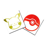 Vinil Sticker Decorativo Anime Pokemon Kit 2 Piezas