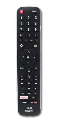 Control Remoto En2h27 Para Smart Tv Noblex Ea32x5000