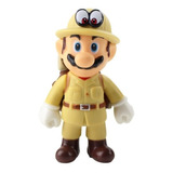 Boneco Mario Bros Odyssey Explorador Nintendo 13 Cm