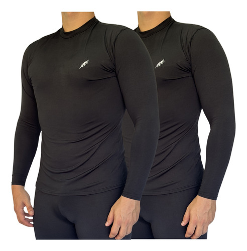 Remera Camiseta Termica Deportiva Invierno Ciclismo Pack X2