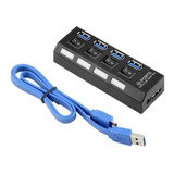 Hub Multi Puertos Usb 3.0  4 Puertos Con Interruptor