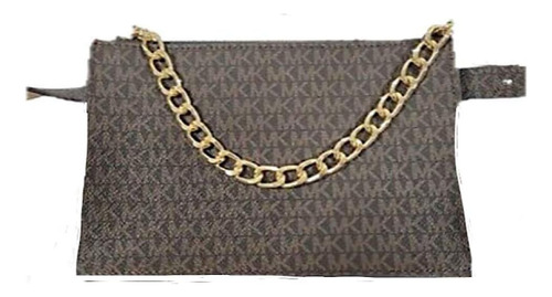 Riñonera Marrón Mk Fanny Pack Grande De Michael Kors