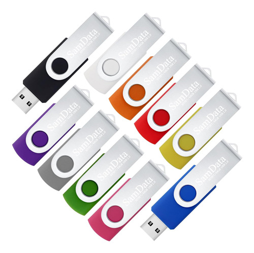 Unidades Flash Usb Samdata De 64 Gb, Paquete De 10 Unidades 