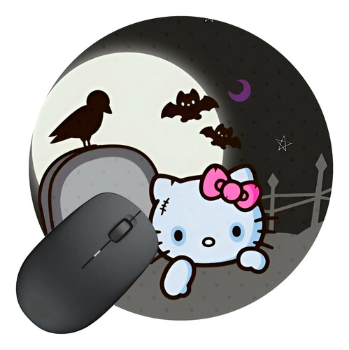Mousepad Redondo Nuevo Alfombrilla Hello Kitty Zombie