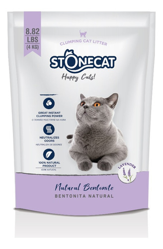 Piedras Aglutinantes Para Gatos Stonecat 4kg Lavanda Pack X6