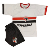 Kit Futebol Infantil São Paulo Branco Tricolor Paulista