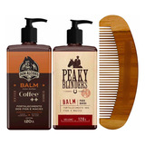 Kit 2x Balm Barba Coffee Peaky E Pente Curvo Don Alcides