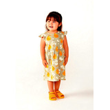 Vestido Infantil Em Viscose E Linho Toddler