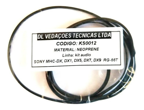 Kit 03 Peças Correias Sony Mhc-dx, Dx1,dx5, Dx7, Dx9, Rg-66t