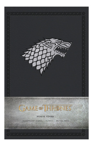 Game Of Thrones: House Stark Libreta Lujo Tapa Dura Bolsillo