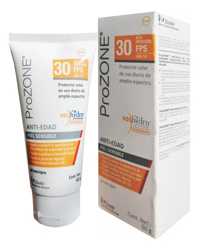 Prozone Bloqueador Solar Anti Edad Fps 30 Piel Sensible 60g