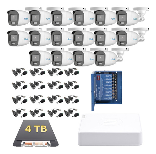 Kit Turbohd 1080p Lite / Incluye Dvr 16 Ch / 16 Cámaras 4tb