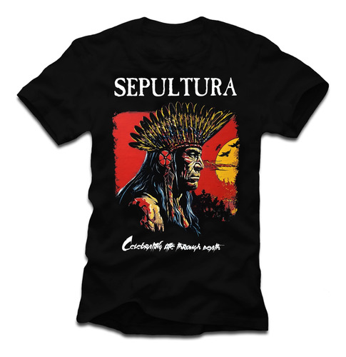 Camiseta Sepultura Tour Celebrating Life Through Death 2024