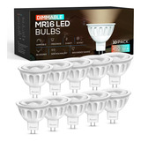 Aovpex Paquete De 10 Bombillas Led Mr16 Regulables, 12 V 5 W