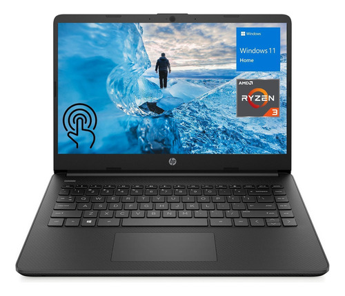 Laptop Hp 14 Hd Con Pantalla Táctil, Procesador Amd Ryzen U,